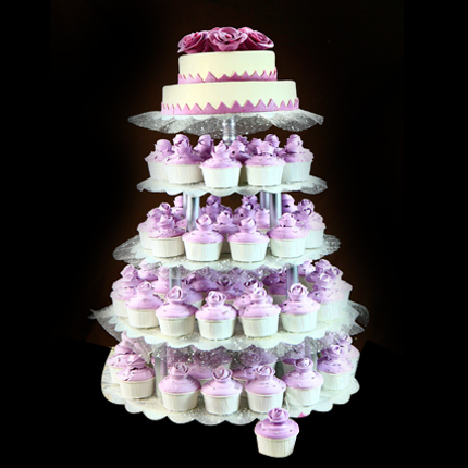 玫瑰之约cup cake婚礼蛋糕5层 仅限北京